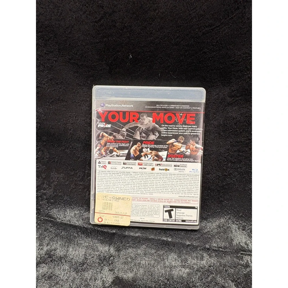 UFC Undisputed 3 Sony PlayStation 3 PS3 Game PRIDE Mode THQ MMA Fighting